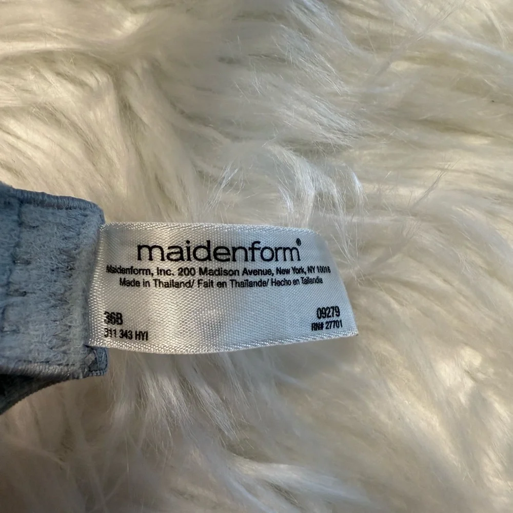 Maidenform | 36B Heather Gray Cotton Push-Up Bra With Underwire and Cute Accents